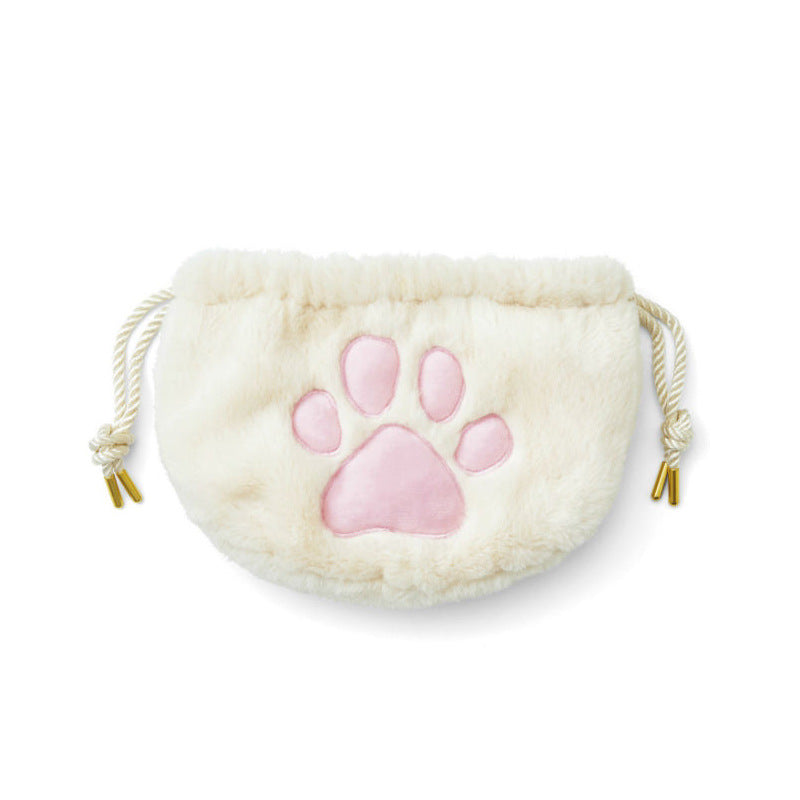 Wholesale Plush Cute Cat Claw Storage Bag